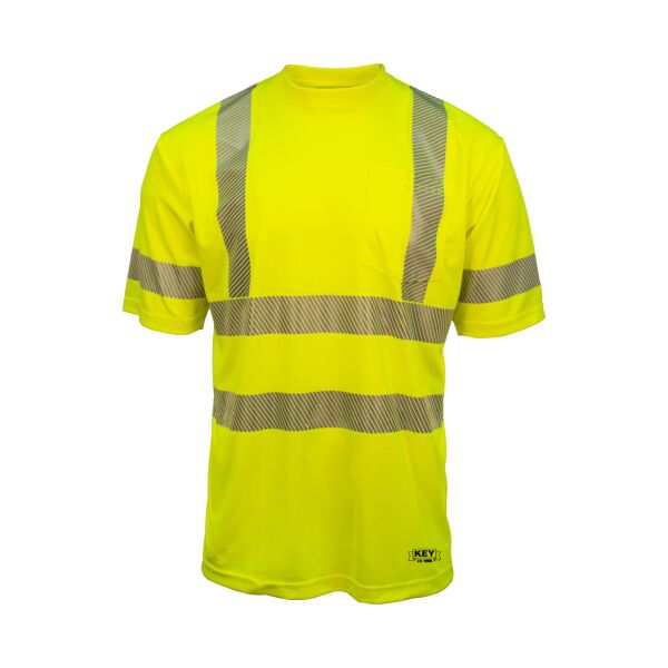 Key ANSI Class 3 Segmented Tape UltraSoft Short Sleeve Pocket Tee 873-C ANSI Class 3 Segmented Tape UltraSoft Short Sleeve Pocket Tee Thumbnail